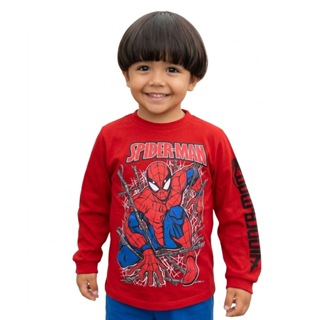 Camiseta Manga Longa Infantil Homem-Aranha em Algodão Blusa Infantil Manga Longa Personagens em Oferta na Shopee