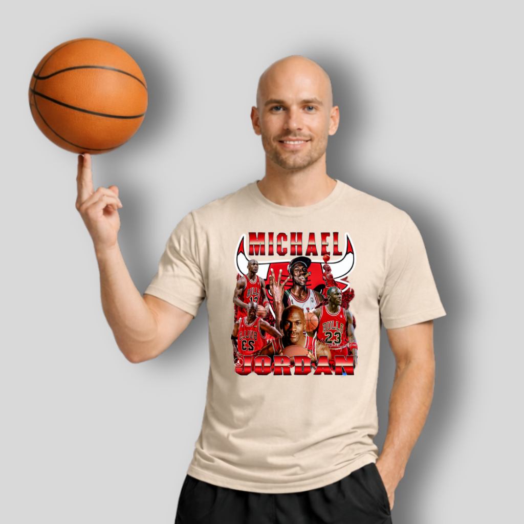 Camiseta Masculina Streetwear Estampada Lendas Basquete GOAT MJ 23 Camisa NBA Alls Stars Lançamento