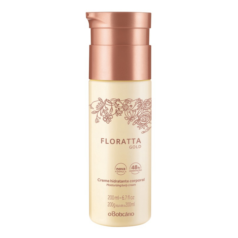 Creme Hidratante Corporal Floratta Gold 200ml – O Boticário | Hidratante Perfumado Feminino 48h de Hidratação