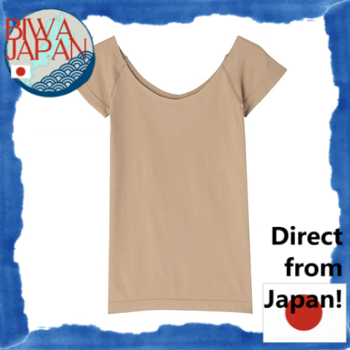 【Direto do Japão】【Atsugi】Camiseta térmica de manga 2/4 com decote em U profundo 48511HK
