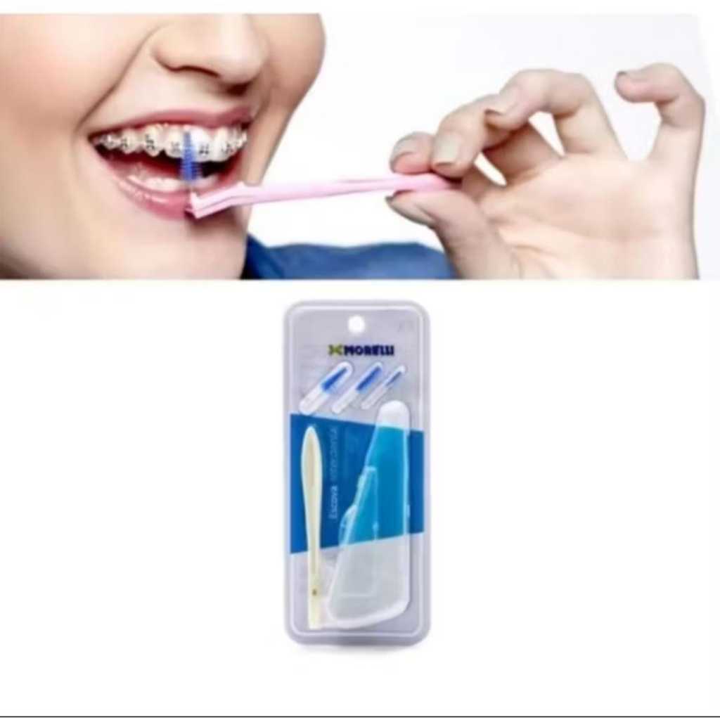 Escova Interdental  LIMPA FACIL PARA APARELHO 1 cabo 3 Pontas e 1  Caixinha - Morelli