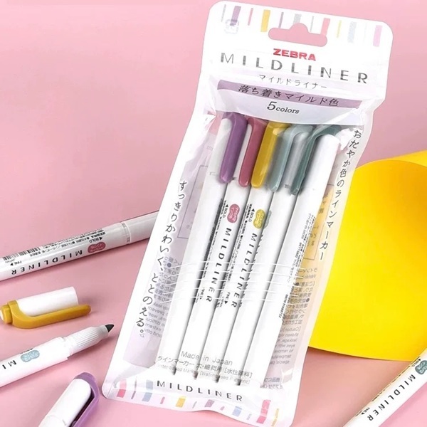 Novo LANÇAMENTO - Canetas Marca-texto Zebra Mildliner - Pack Lilac Oferta