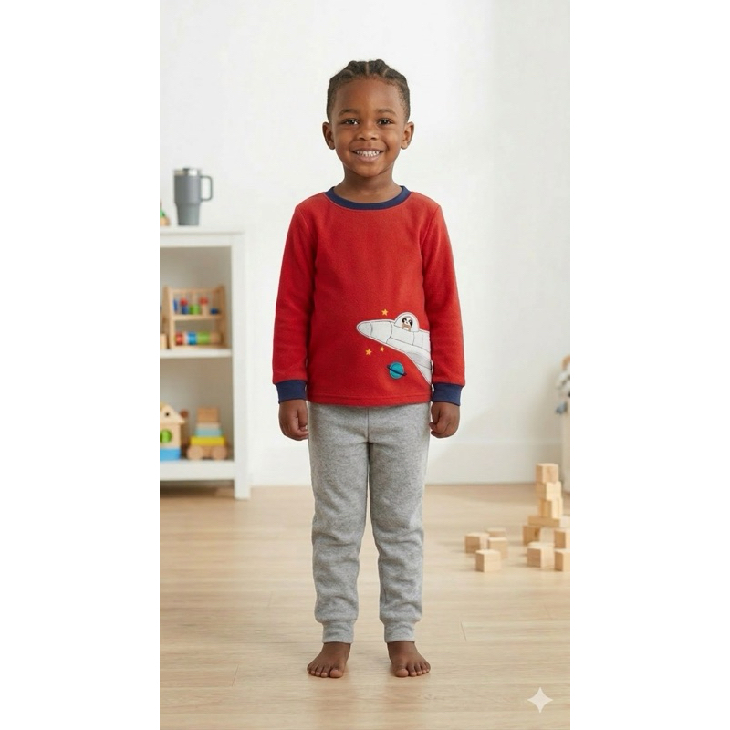 [Desapego] CARTERS blusa tamanho 4t 4 anos planeta nave espacial blusa em fleece unissex menino menina