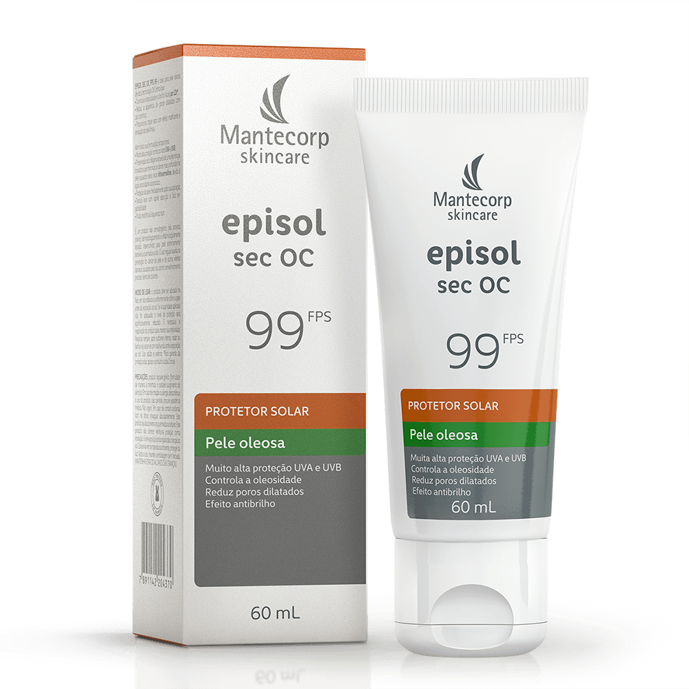 PROTETOR SOLAR EPISOL SEC OC FPS 99 PELE OLEOSA 60ML MANTECORP