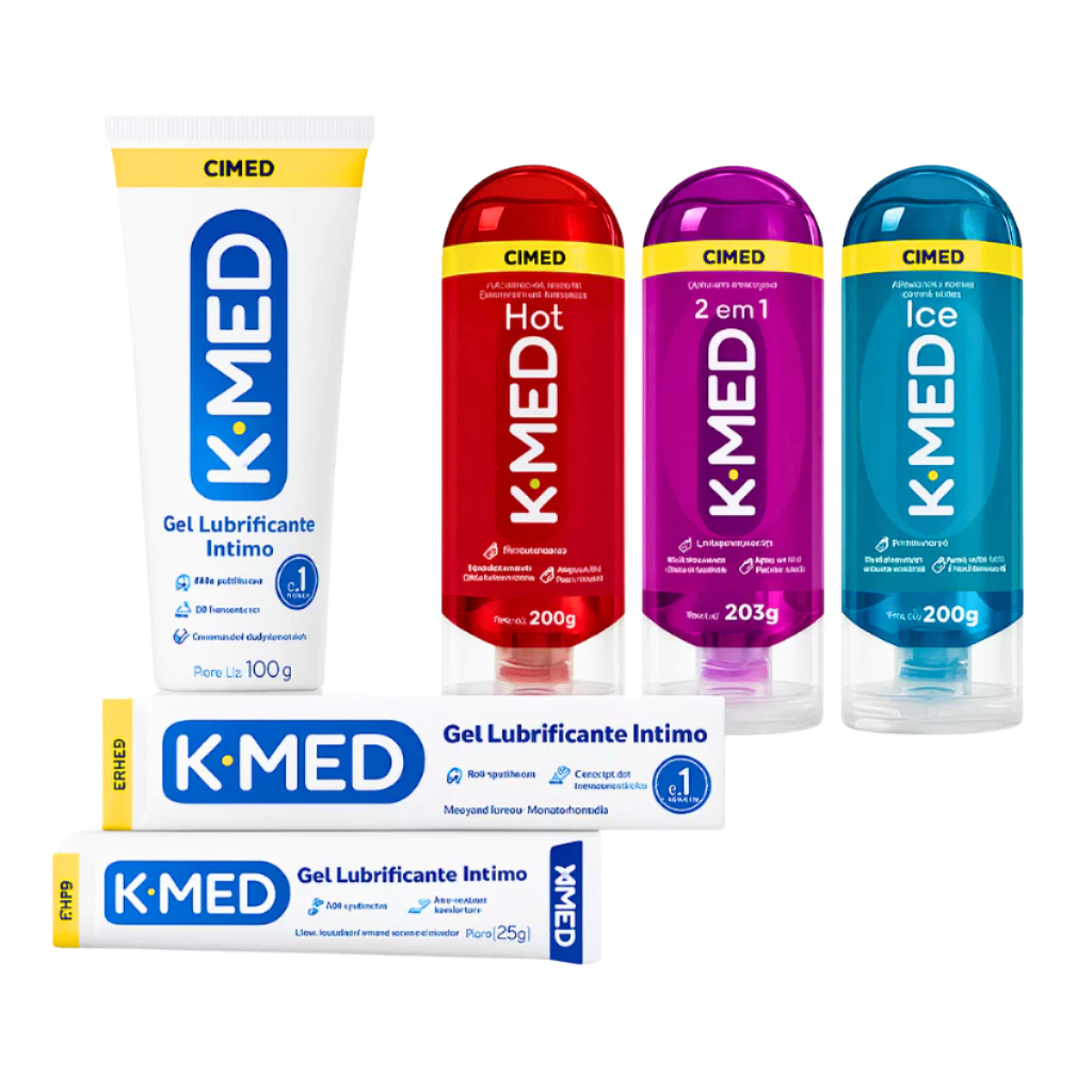 Gel Lubrificante Íntimo Cimed K-med 2 em 1 Neutro Hot + Ice Tradiconal todos os tamanhos Kmed
