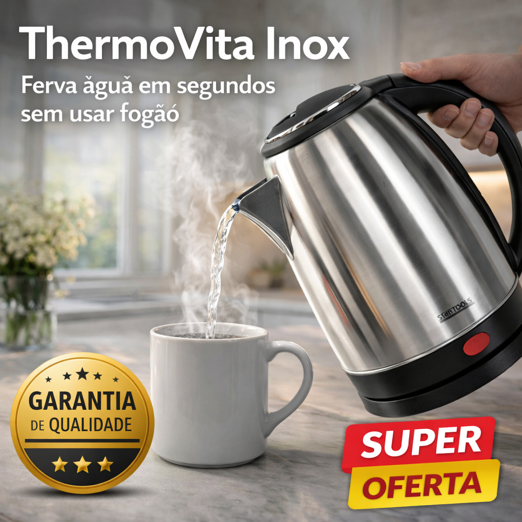 Chaleira Elétrica Inox 2L 1000W Ferve Água Rápido Jarra Elétrica Grande Com Desligamento Automático 127W