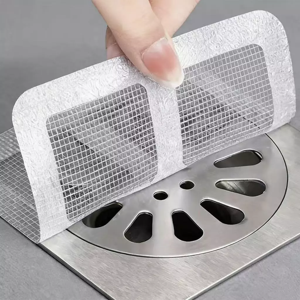 Kit 10/15/20 Adesivos Protetores de Ralo Tela Descartavel Anti Entupimento e Anti Insetos Para Casa Fácil e Pratico — imagem 1