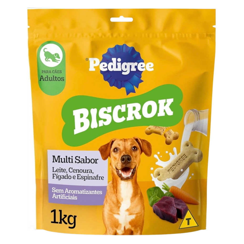 Petisco Biscrok Multi Pedigree 1kg Biscoito Para Cães Adulto