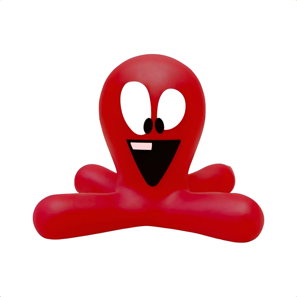 Boneco Fred Polvo Vermelho 9cm Turma do Pocoyo Macio em Vinil Atoxico Infantil Criança Cardoso Toys