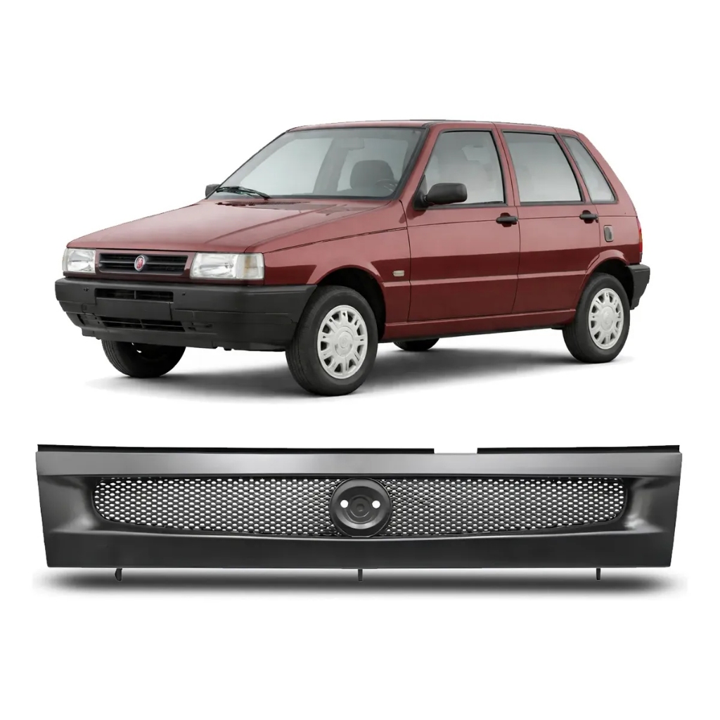Grade Frontal Radiador Fiat Uno Fire Smart 01 02 03 04 Preta