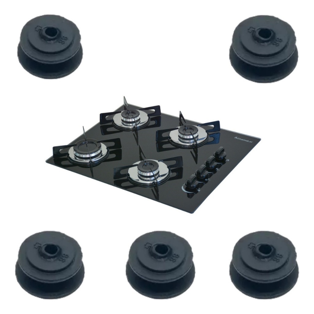 Kit 5 Anel Vedação Borracha Botão Registro Fogão Cooktop