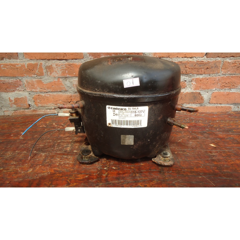motor geladeira embraco eg 75hlr 110 volts usado lote 01