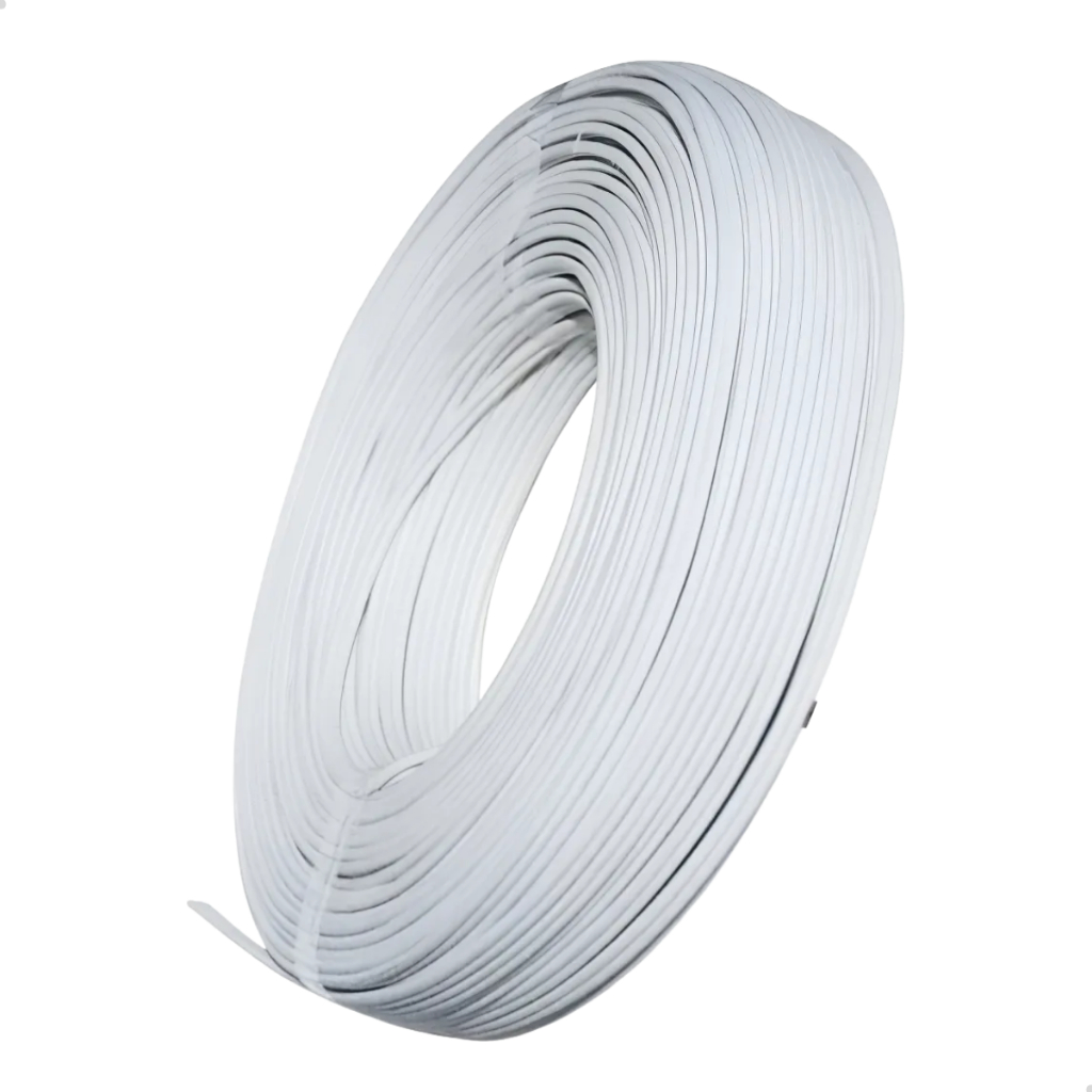 Cabo Paralelo 2x18 0,75mm Branco 50 Metros 2 Vias Som Automotivo Alarmes Led