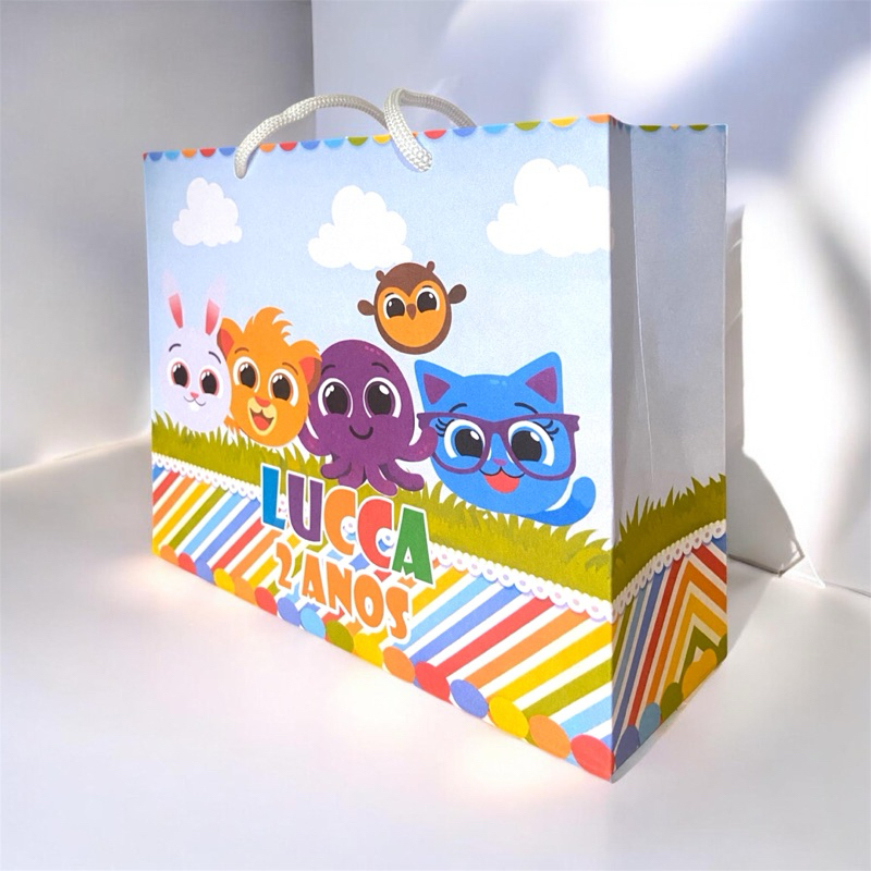 Sacolinha Personalizada tema BOLOFOFO  | Sacolinha Lembrancinha Aniversário BOLOFOFO -  DESMONTADAS