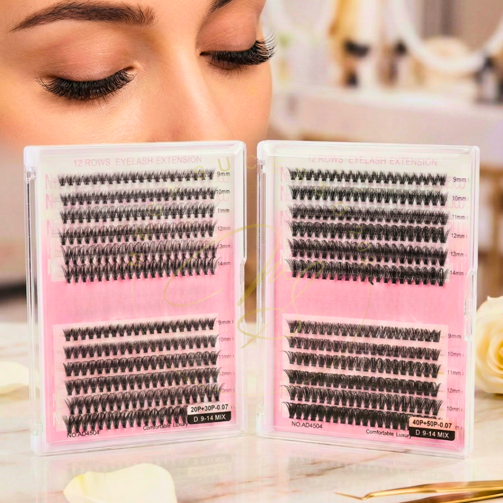 Cílios Postiços Tufo Volume D Mix 9-14mm 20P/30P/40P/50P Extensão de Cílios em Oferta na Shopee