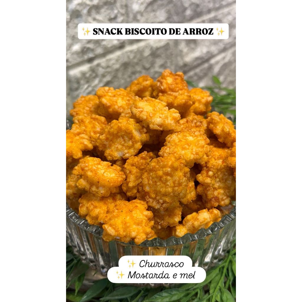 Biscoito De Arroz Premium Sabor Churrasco 1Kg