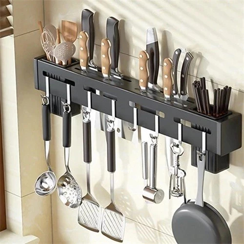 Utensilios suporte cozinha 10 ganchos cinza pendurar concha espatula talheres organizar de achadinhos