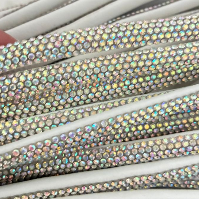 Meia Cana Tira de Strass Diversas Cores e Tamanhos em Oferta na Shopee