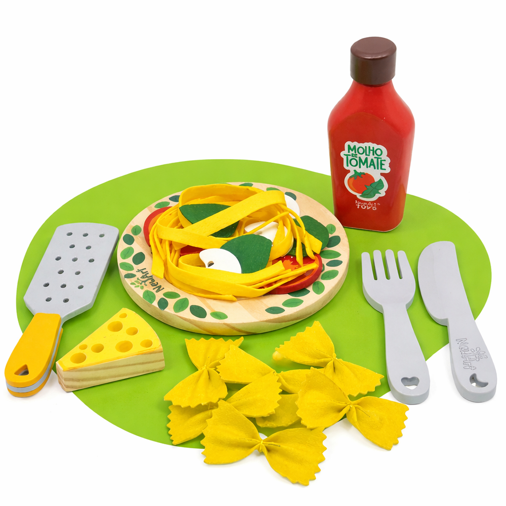Kit Educativo Coleção Comidinha Imaginação Criatividade Madeira Infantil
