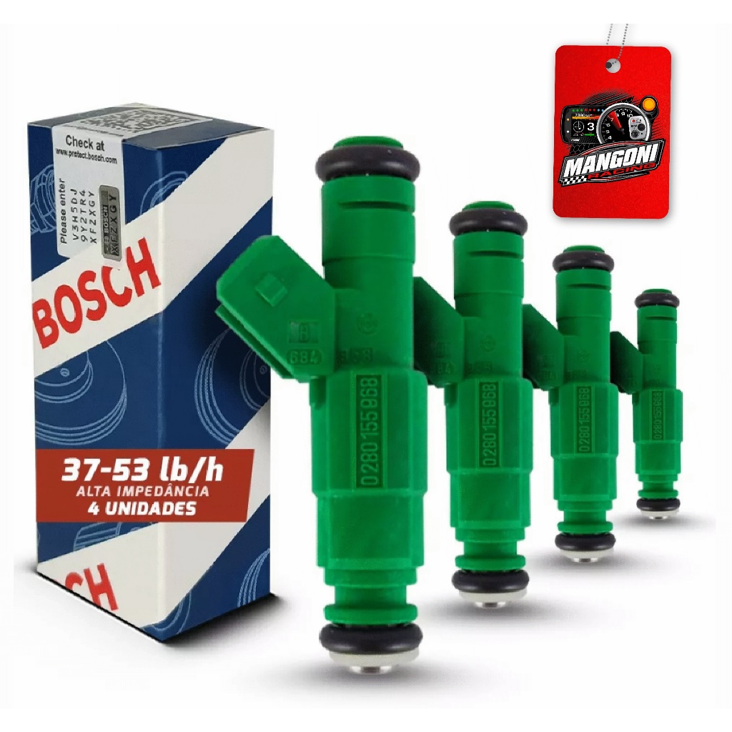 Jogo 4 Bicos Injetor Bosch Volvo Green 42lbs/h Original