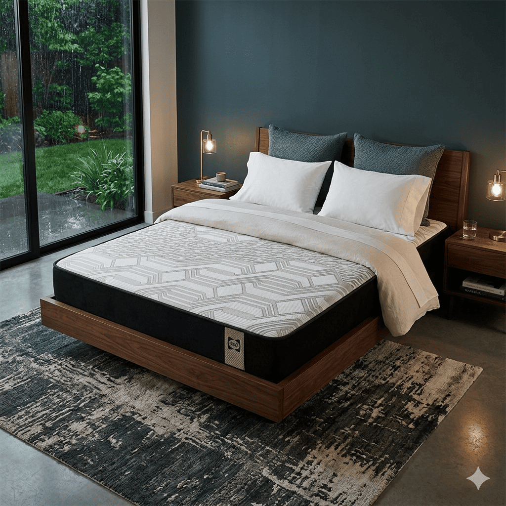 Colchão Casal D33 138x188x17 Tecido Soft Bordado Lateral Suede 100% Espuma Colchão Box