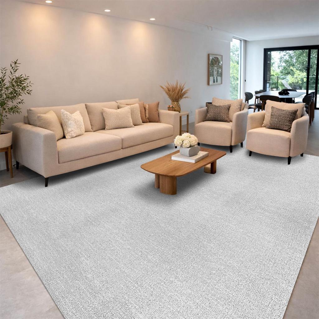 Tapete De Sala Antiderrapante Tenerife 2,00 X 2,50 Palha / Cru em Oferta na Shopee