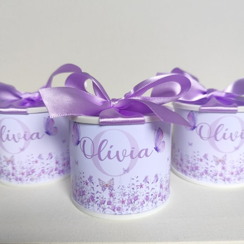 Tubolatas Personalizadas 5x6-JARDIM DAS BORBOLETAS LILÁS-Lembrancinhas/Maternidade/ Chá d bb/ Infantil-DIVERSOS TEMAS