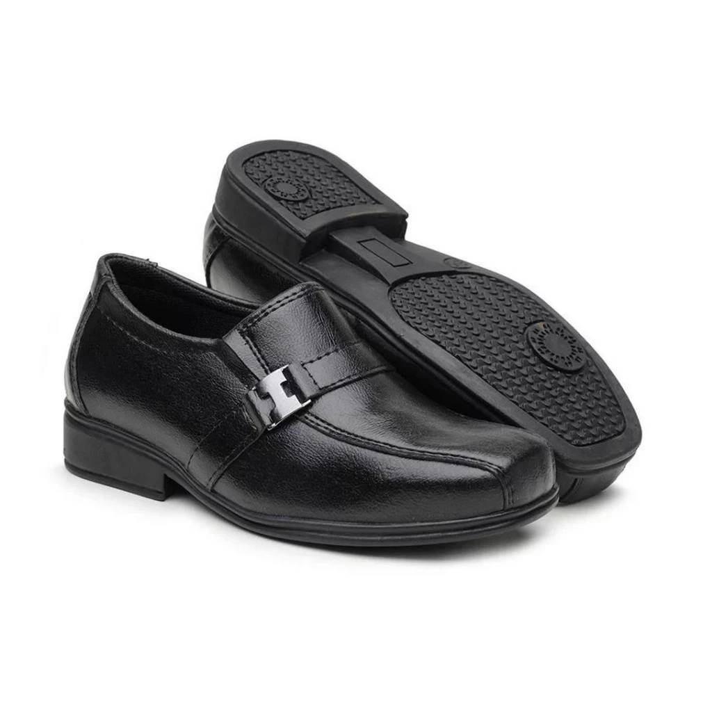 Sapato Infantil Masculino Social Premium Leve Flexível Confortável Estilo Casual