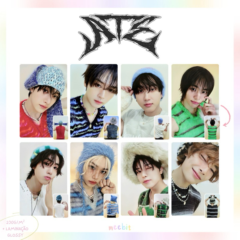 Photocard Stray Kids ATE - Kit 8pcs - Fanmade - Frente e verso OT8 SKZ Lomo Card Kpop em Oferta na Shopee