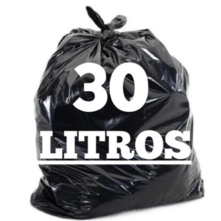 Saco de Lixo 30 Litros Preto c/100 Unidades Resistente para Casa | Direto da Fábrica  Envio Imediato em Oferta na Shopee