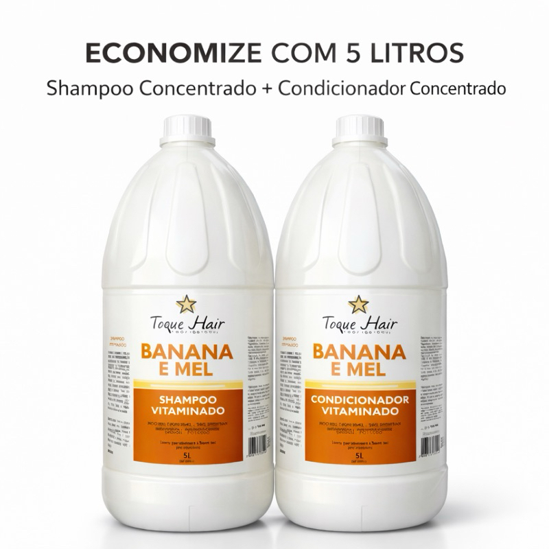 Kit Shampoo e Condicionador 5L Profissional Para Lavatório e todos Os tipos de Cabelos Nutre