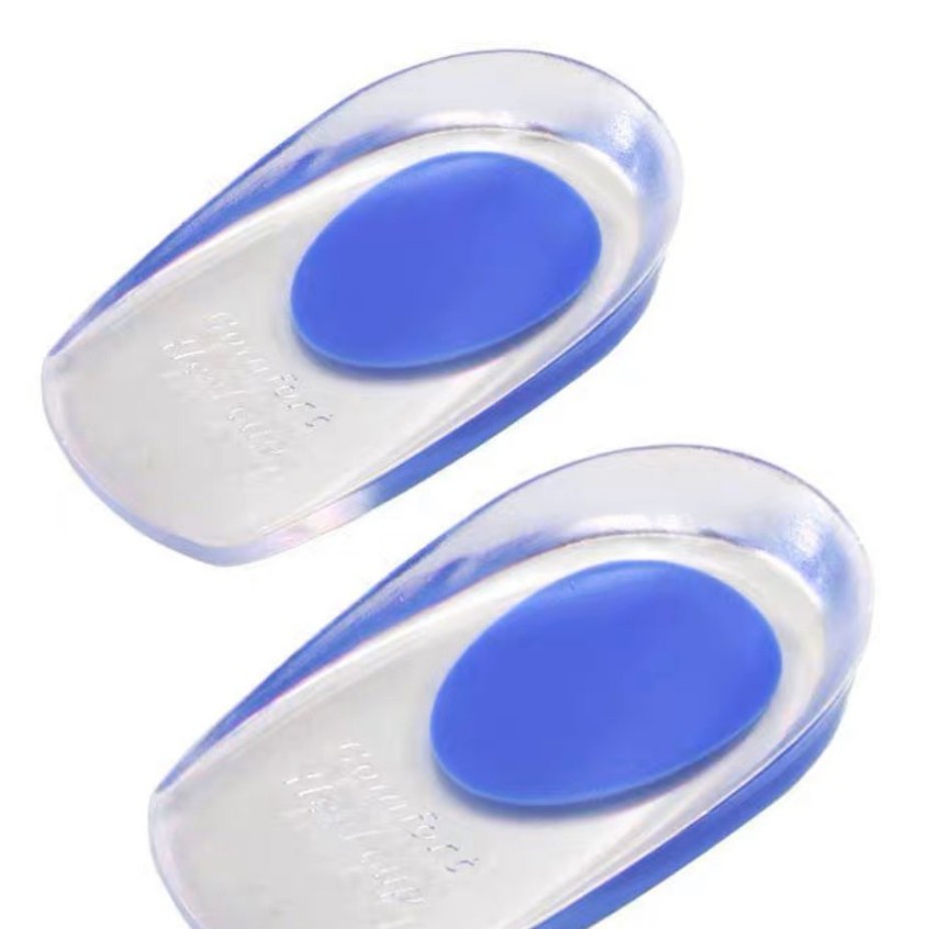 Kit 2 Palmilha Silicone Gel Ortopédica Esporão Calcanheira Calcanhar Transparente Confortável Relaxa
