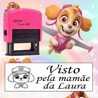 Carimbo Visto pela mamãe - Pesonalizado em Oferta na Shopee
