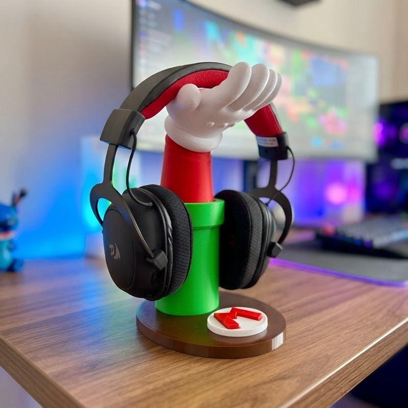 Suporte para fone de formato Mario Porta Fone Decorativo Setup