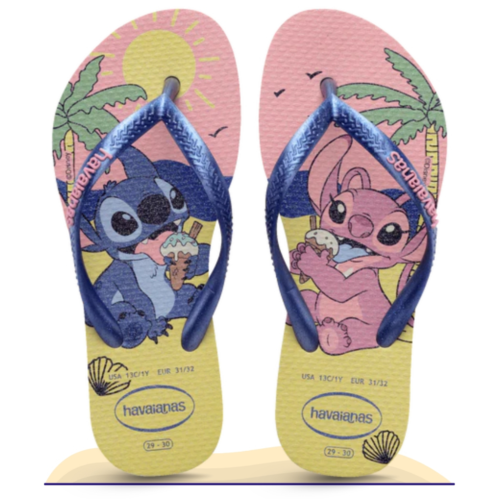 Chinelo Havaianas Kids Slim Disney Stitch Lilo Original As Legítimas