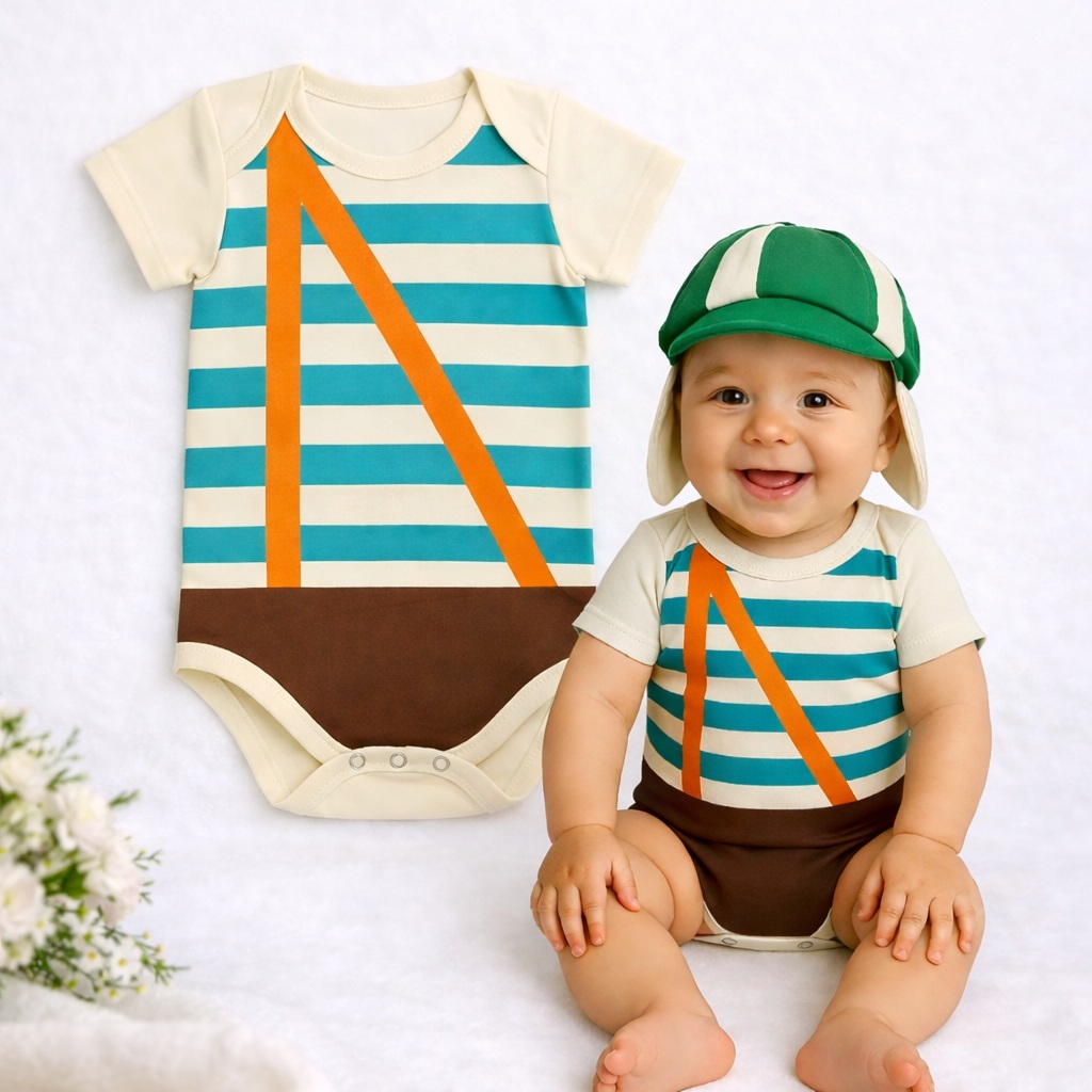 Body Bebê Chaves Mesversário Turma do Chaves Body Infantil Roupa Bebê Menino Fantasia