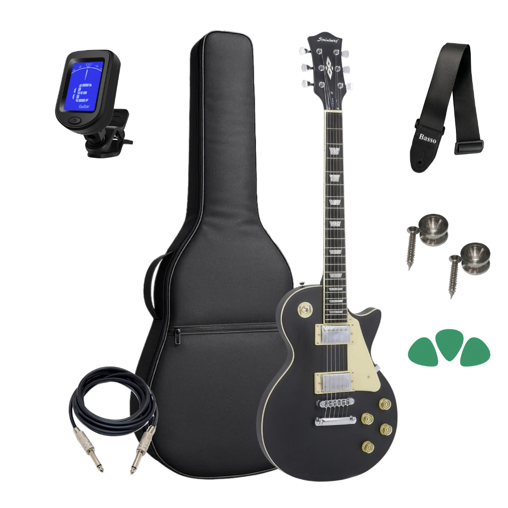 Guitarra Lps 230 Bks Preta Fosca + Kit Capa Cabo Full