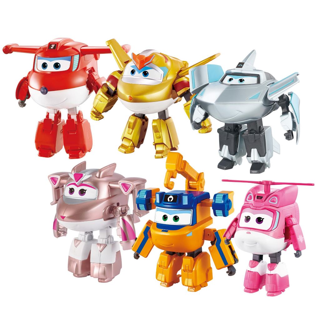 Boneco 12cm Avião Transformar 2 em 1 Resgate Elétrico - Super Wings - Sunny