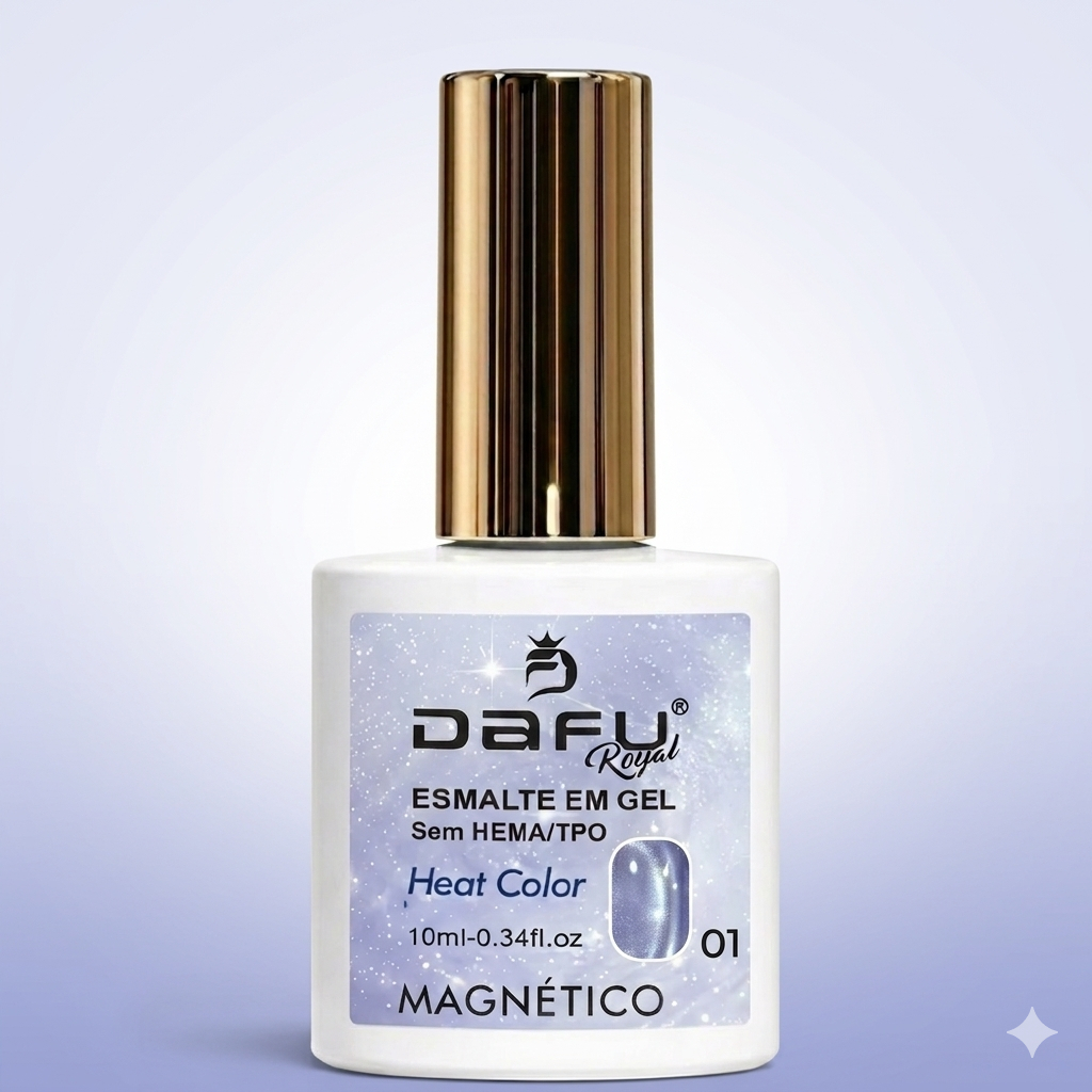 Esmalte em Gel Magnético Heat Color 10ml Efeito Olho de Gato 12 Cores Dafu