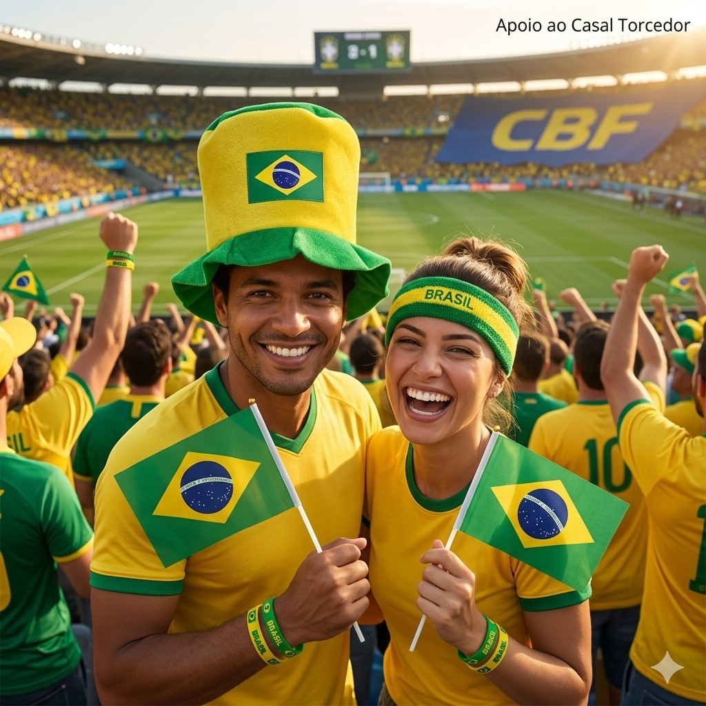 kit Torcida Brasileira / Cartola Verde e Amarelo / Faixa de Cabelo Brasil / Pulseira Verde e Amarelo / Bandeira Brasil