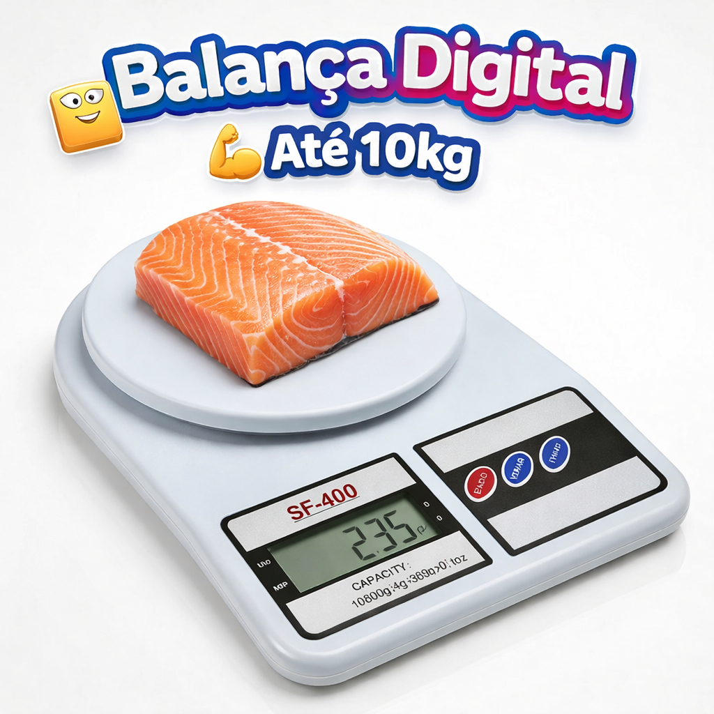 Balanca Digital Cozinha SF400 Alta Precisao 1g Ate 10kg LCD Alimentos Dieta Receita Profissional em Oferta na Shopee