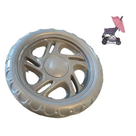 Roda Traseira Carrinho de Bebê Voyage Luck Rodinha Infantil Pneu