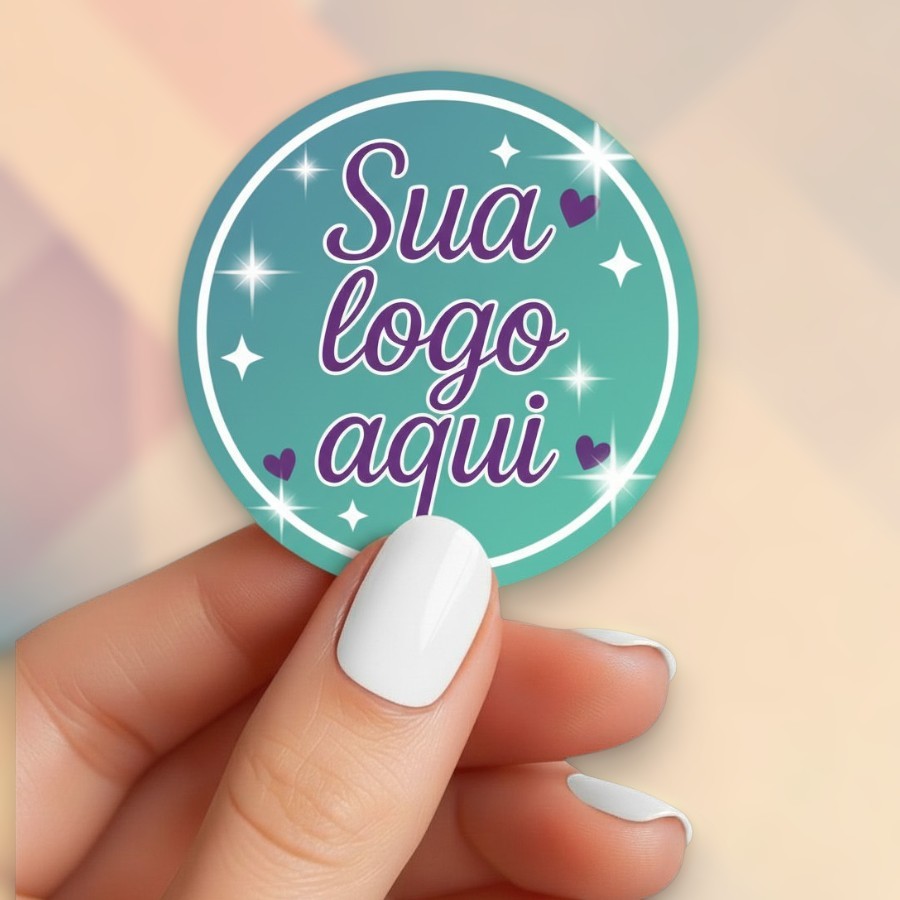 Etiquetas Personalizadas Adesivo Vinil Personalizado Tamanhos  3x3 / 4x4 / 5x5