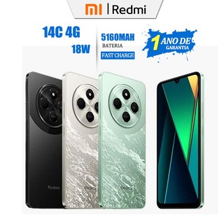 Celular xiaomi original redmi 14C 4G 128GB/256GB 5160mAh Bateria Dual SIM Lacrado+Nota Fiscal NOVO