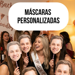 Máscaras Rosto Festa Formatura, Casamento, aniversário, noivo, noiva, Máscara rosto personalizada despedida de solteira em Oferta na Shopee