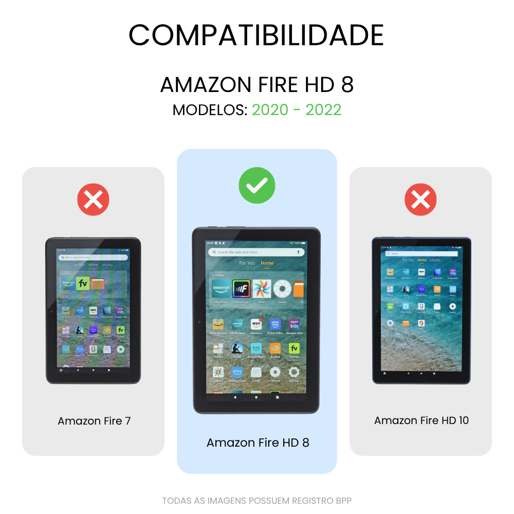 Película Tablet Amazon Fire HD 8 2020 Proteção Tela Anti Risco Alta Transparência