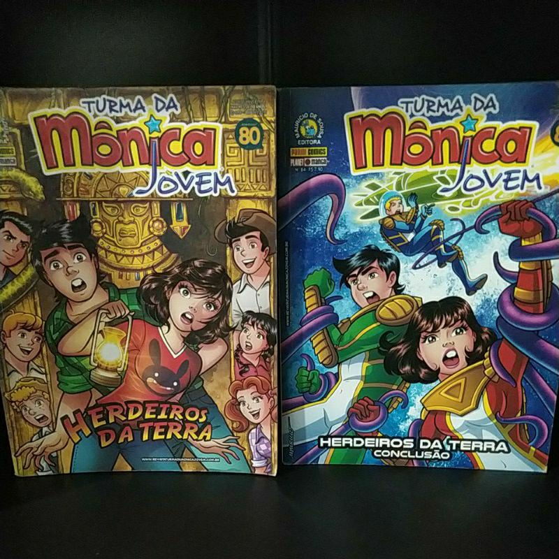 Mangá Turma da Mônica Jovem Herdeiros da Terra Parte 1 e 2 Completo - Saga do Fim do Mundo ( usado )