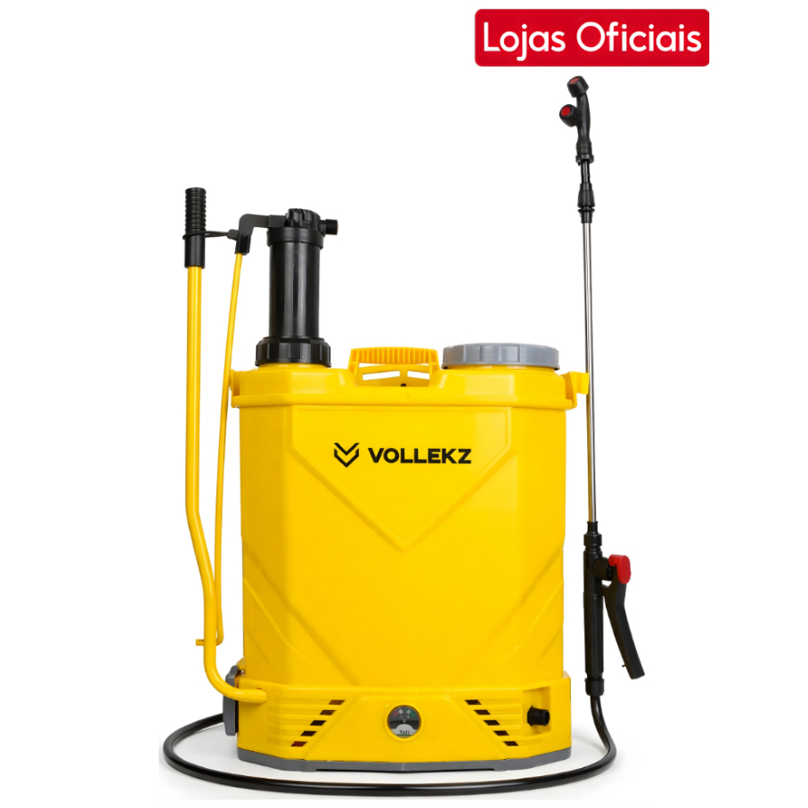 Pulverizador Costal 2 em 1 Vollekz 20L Elétrico e Manual Bateria 12V Recarregável -VK-20L PRO Bivolt em Oferta na Shopee