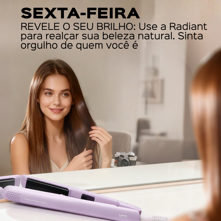 Chapinha Prancha Titanium Care 2 Em 1 Lena Íons Negativos Placas De Titânio E Aquecimento Rápido  Ideal Para Viagem em Oferta na Shopee