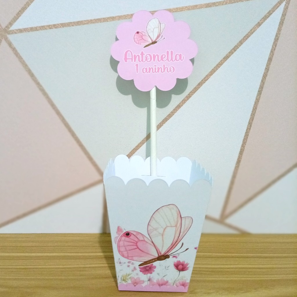 Centro de Mesa Jardim das Borboletas | Personalizado | Enfeite Decoração para Festa | Aniversário